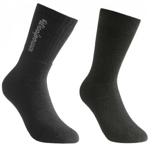 Woolpower Socks 2-pack Classic Logo + Liner - Black