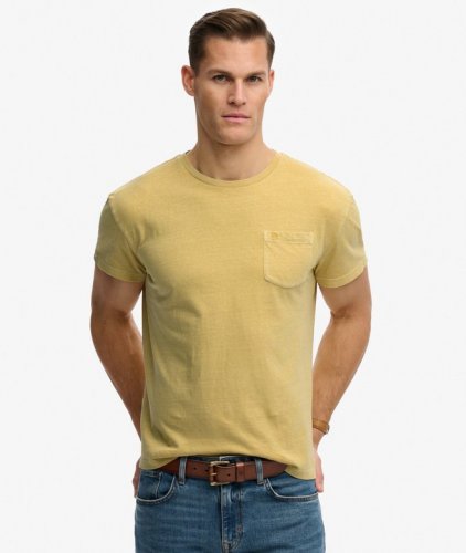 Superdry Men's Cotton Classic Linen Pocket Tee - Hampton Yellow