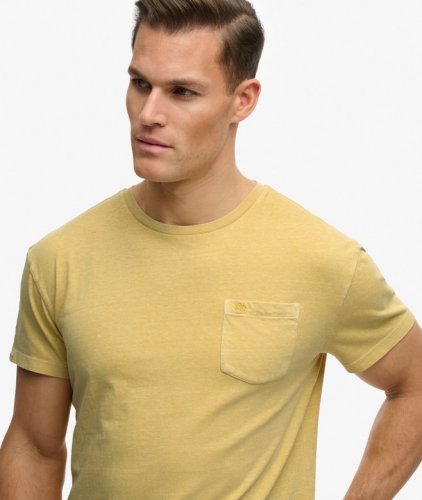 Superdry Men's Cotton Classic Linen Pocket Tee - Hampton Yellow