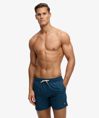 Superdry Men's Embroidered Logo 15 Swim Short - Blue Bottle
