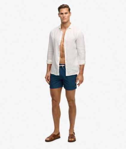 Superdry Men's Embroidered Logo 15 Swim Short - Blue Bottle