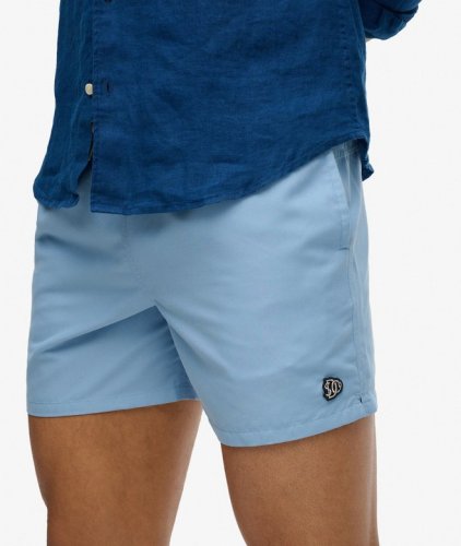 Superdry Men's Embroidered Logo 15 Swim Short - Endless Sky Blue