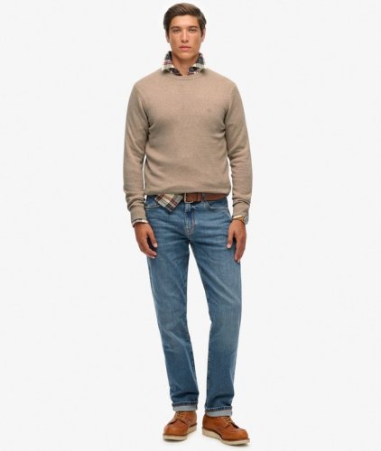 Superdry Men's Essentials Cotton Jumper - Taupe Marl