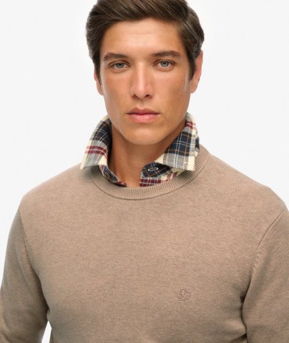 Superdry Men's Essentials Cotton Jumper - Taupe Marl
