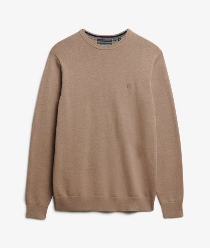 Superdry Men's Essentials Cotton Jumper - Taupe Marl