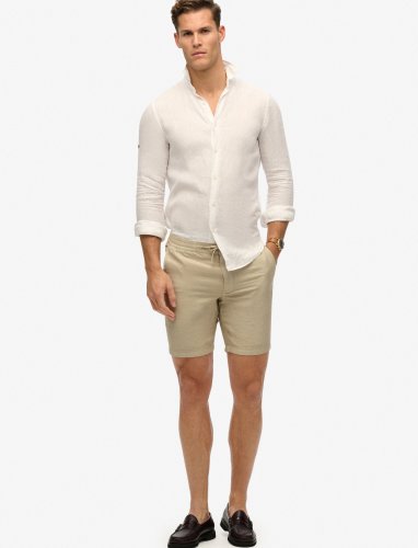 Superdry Men's Merchant Linen Shorts - Sand