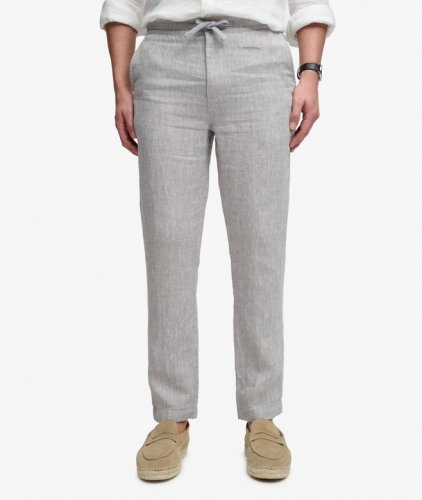 Superdry Merchant Linen Pant - Ash Grey Chambray
