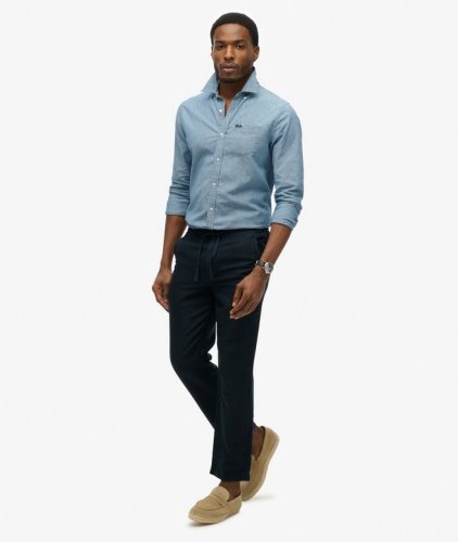 Superdry Merchant Linen Pant - Eclipse Navy