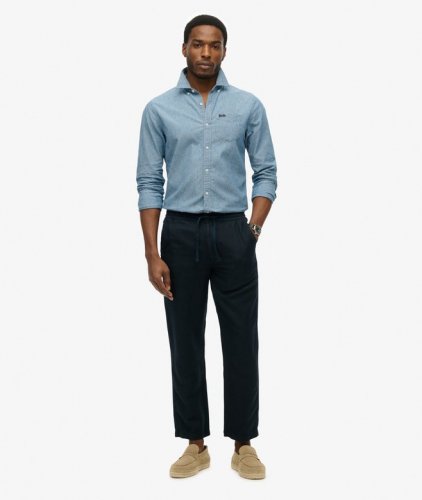 Superdry Merchant Linen Pant - Eclipse Navy