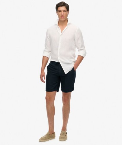 Superdry Merchant Linen Shorts - Eclipse Navy