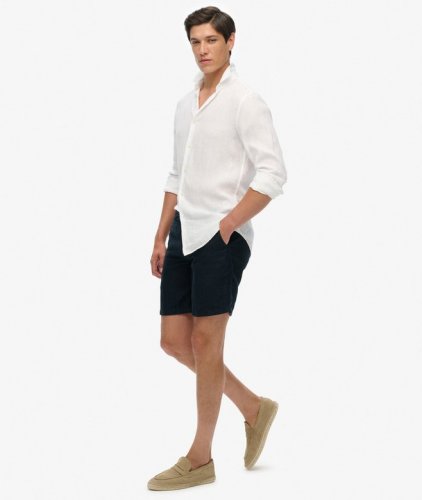 Superdry Merchant Linen Shorts - Eclipse Navy