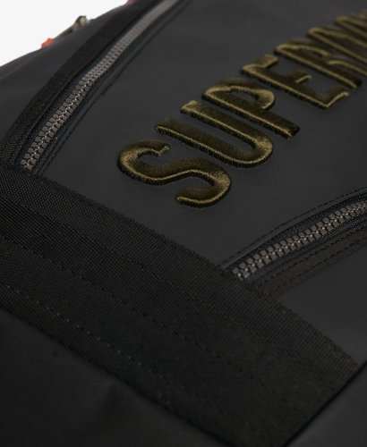 Superdry Tarp Embroidered Rucksack - Black / Khaki Green
