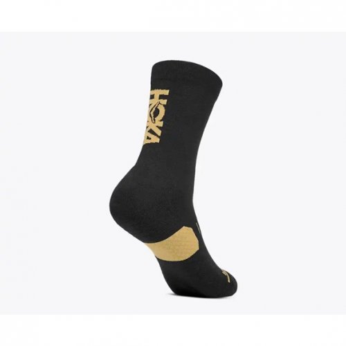 Hoka U GPX Crew Run Sock - Black / Gold
