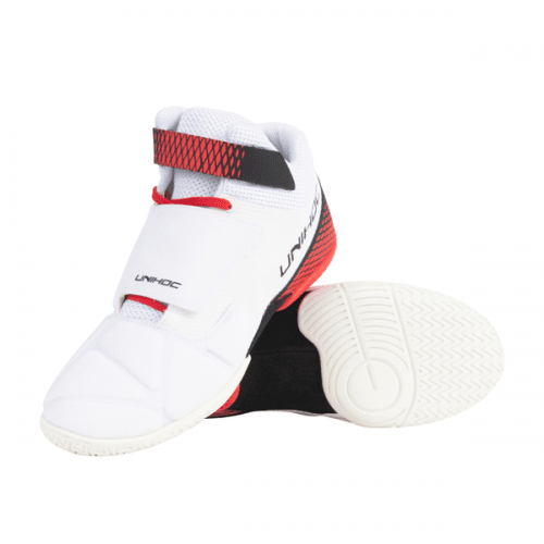 Unihoc Shoe U4 Goalie - White/Red