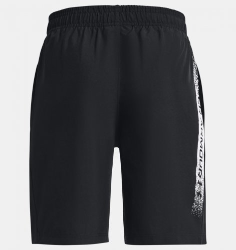 Under Armour Boys Woven Graphic Shorts - Black/White