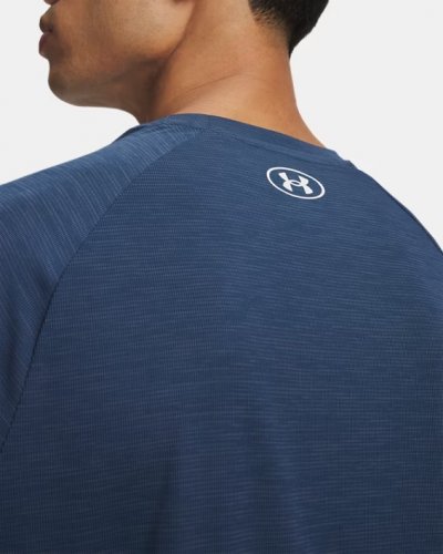 Under Armour Men's Tech Textured Short Sleeve - Wham Blue / White