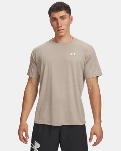 Under Armour Men's Tech Textured Short Sleeve - Timberwolf Taupe