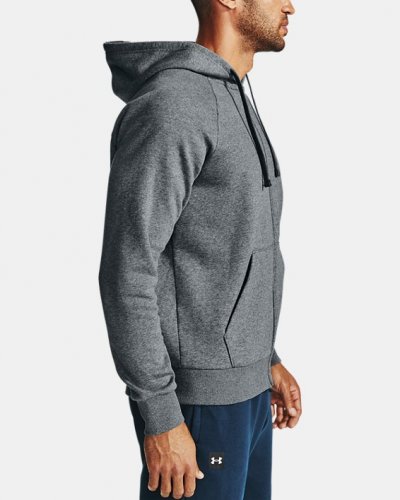 Under Armour Men's UA Rival Fleece Full Zip Hoodie - Pitch Gray Light Heather