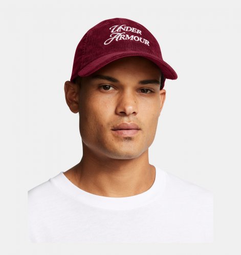 Under Armour Unisex UA Sportstyle Corduroy Adjustable Cap - Cardinal