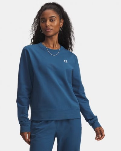 Under Armour Women's Sport Terry Crew - Wham Blue / Coyote / White