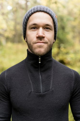 Woolpower Zip Turtleneck 200 - Black