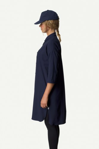 Houdini Ws Route Shirt Dress - Blue Illusion