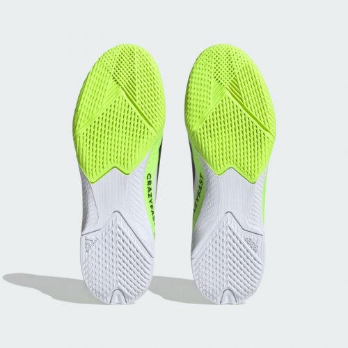 Adidas X Crazyfast.3 Indoor Junior - White/Black/Lucid Lemon