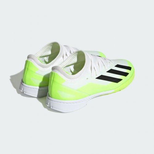 Adidas X Crazyfast.3 Indoor Junior - White/Black/Lucid Lemon
