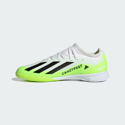 Adidas X Crazyfast.3 Indoor Junior - White/Black/Lucid Lemon