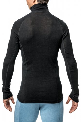 Woolpower Zip Turtleneck LITE - Black