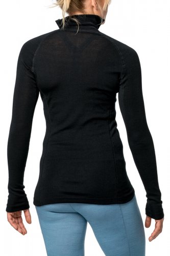 Woolpower Zip Turtleneck LITE - Black